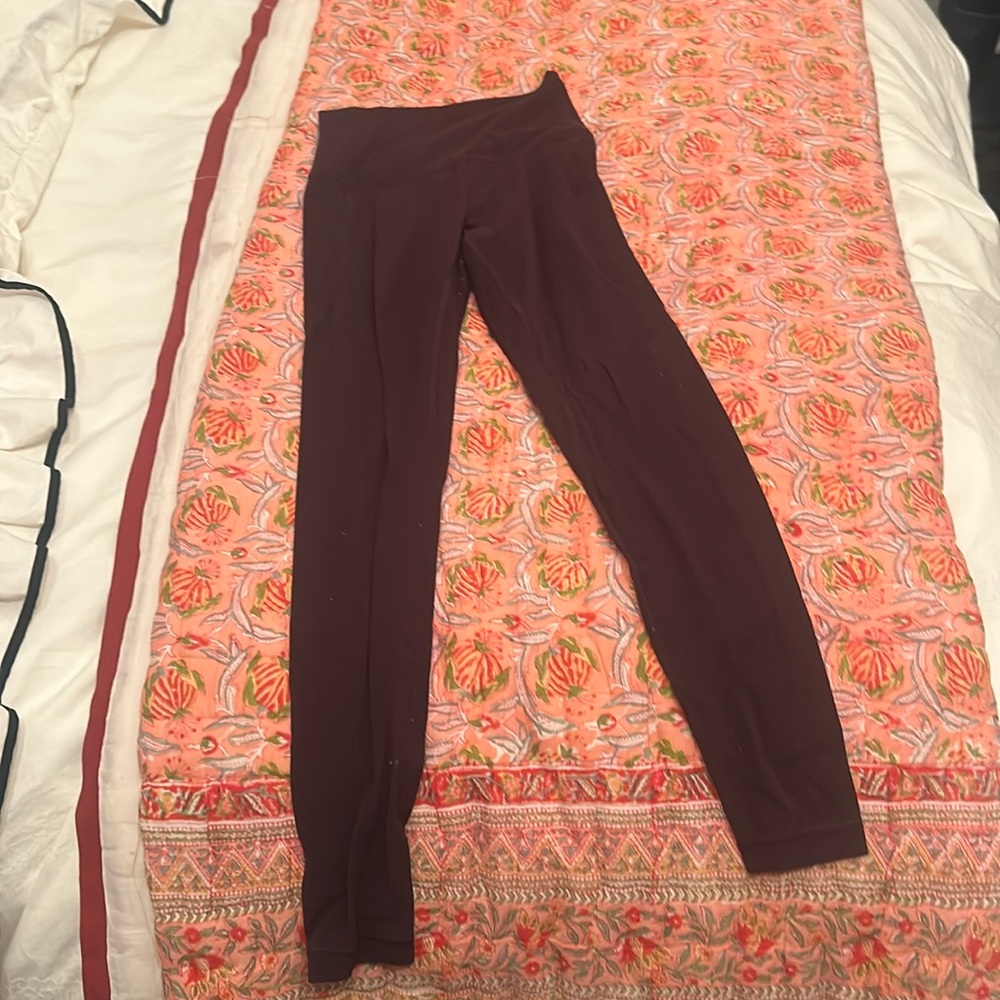 Maroon lululemon pants size 4! Barely used!